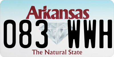 AR license plate 083WWH