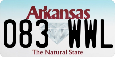 AR license plate 083WWL