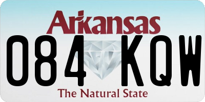 AR license plate 084KQW