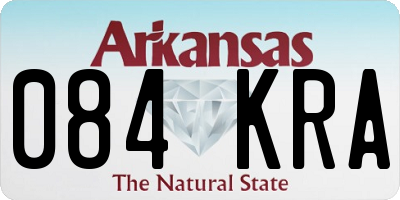 AR license plate 084KRA