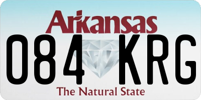 AR license plate 084KRG