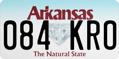 AR license plate 084KRO