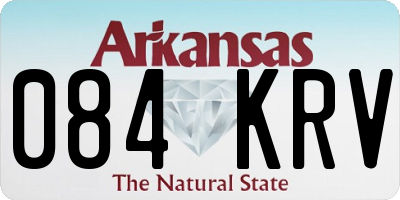 AR license plate 084KRV