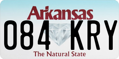 AR license plate 084KRY