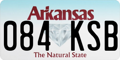 AR license plate 084KSB