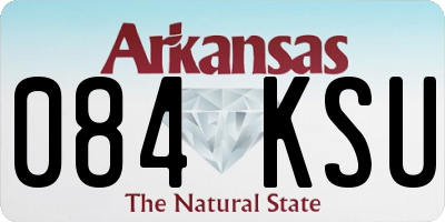 AR license plate 084KSU