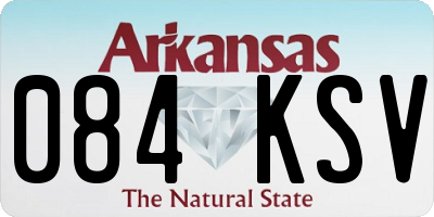 AR license plate 084KSV