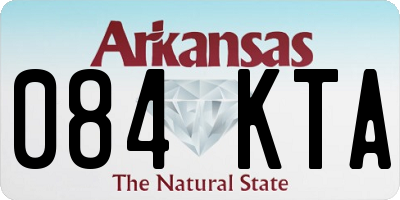 AR license plate 084KTA