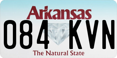 AR license plate 084KVN