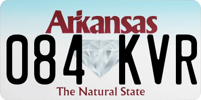 AR license plate 084KVR