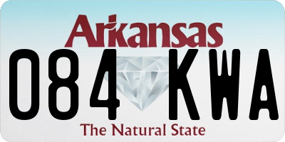 AR license plate 084KWA