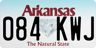AR license plate 084KWJ