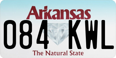 AR license plate 084KWL