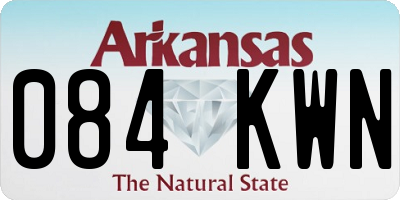 AR license plate 084KWN