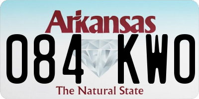 AR license plate 084KWO