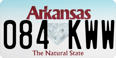 AR license plate 084KWW
