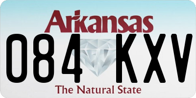 AR license plate 084KXV