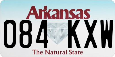 AR license plate 084KXW
