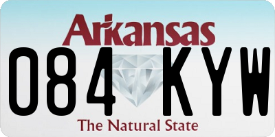 AR license plate 084KYW