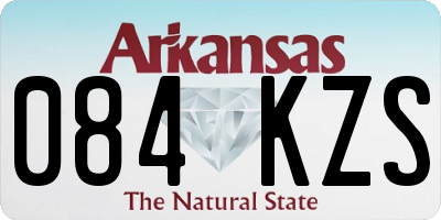 AR license plate 084KZS