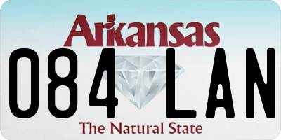 AR license plate 084LAN