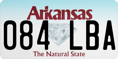AR license plate 084LBA