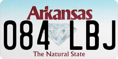 AR license plate 084LBJ