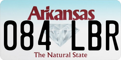 AR license plate 084LBR