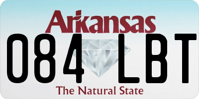AR license plate 084LBT