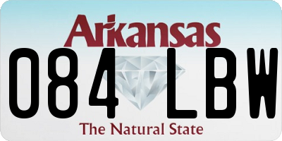 AR license plate 084LBW