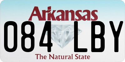 AR license plate 084LBY
