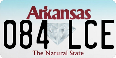AR license plate 084LCE