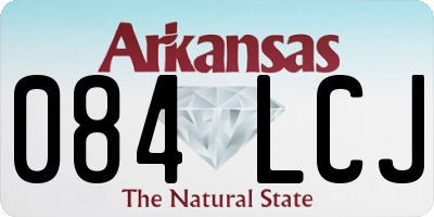 AR license plate 084LCJ