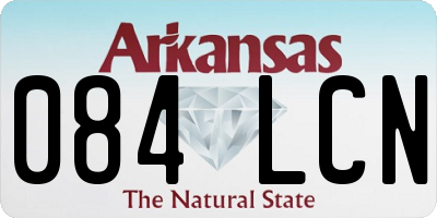 AR license plate 084LCN