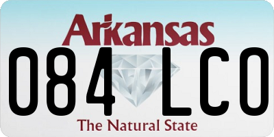 AR license plate 084LCO