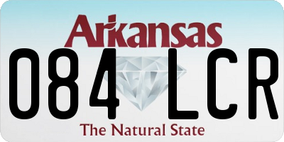 AR license plate 084LCR