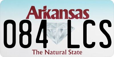 AR license plate 084LCS