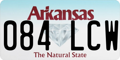 AR license plate 084LCW