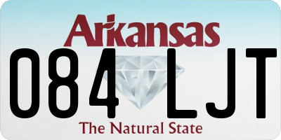 AR license plate 084LJT