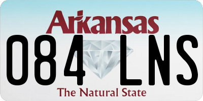 AR license plate 084LNS
