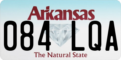 AR license plate 084LQA