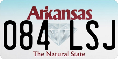 AR license plate 084LSJ