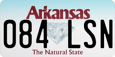 AR license plate 084LSN