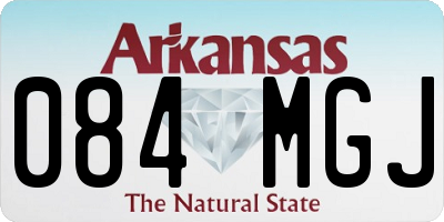 AR license plate 084MGJ