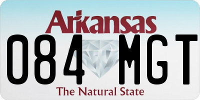 AR license plate 084MGT