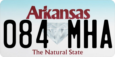 AR license plate 084MHA