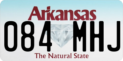 AR license plate 084MHJ