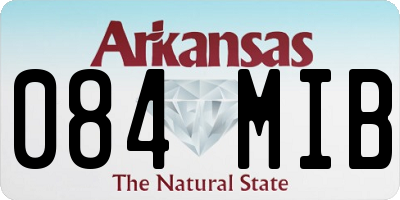 AR license plate 084MIB