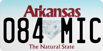 AR license plate 084MIC