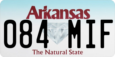 AR license plate 084MIF
